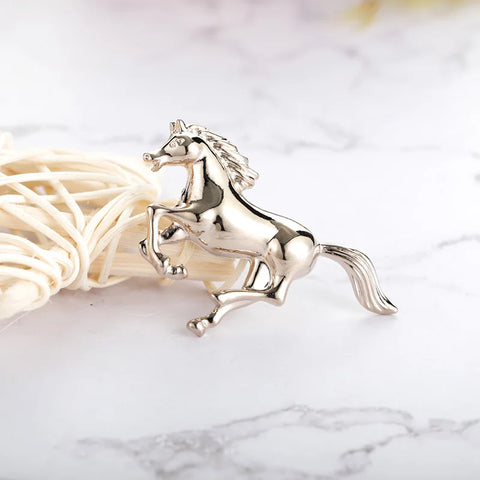 Horse Brooch<br> Golden Gallop