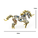 Horse Brooch<br> Colored Rhinestones