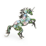 Horse Brooch<br> Colored Rhinestones