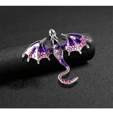 Broche Dragon Femme Violet