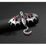 Broche Dragon Femme Gris