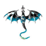 Broche Dragon Femme Bleue
