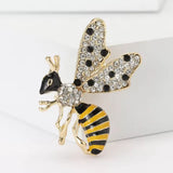 Bee Brooch<br> Rhinestones & Gold
