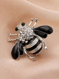 Bee Brooch<br> Zircon Silver