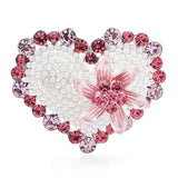 Heart Brooch<br> Crystal Lust