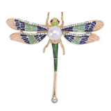 Broche Libellule Perle Rare