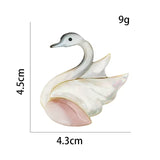 Bird Brooch<br> Fuchsia Swan