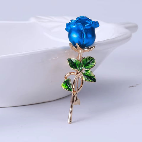 Flower Brooch<br> Sapphire Rose