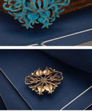 Flower Brooch<br> Crystal Blue