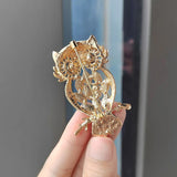 Owl Brooch<br> Pearl White