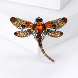 Dragonfly Brooch<br> Relaxed Brown