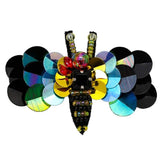 Broche Abeille disques solaires