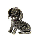 broche chien bébé strass