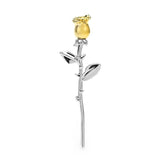 broche fleur rose gold