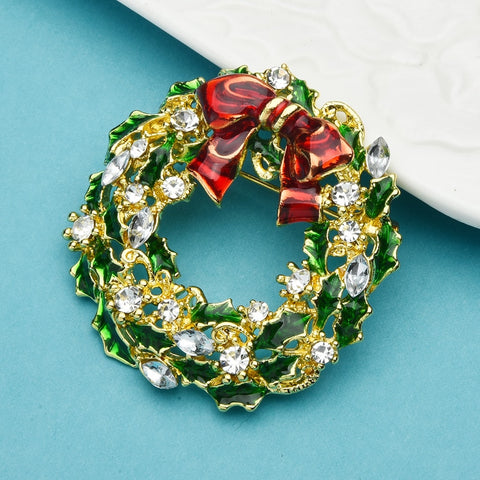Christmas brooch<br> Christmas wreath