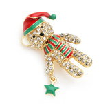 Christmas brooch<br> Christmas teddy bear