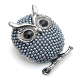 Owl Brooch<br> Rhinestone Ball