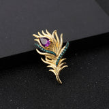 Luxury Brooch<br> Sparkling Feather