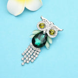 Owl Brooch<br> Emerald
