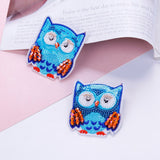 Owl Brooch<br> Embroidered