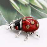 Broche Coccinelle<br> Rouge Sombre