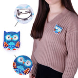 Owl Brooch<br> Embroidered