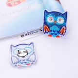 Owl Brooch<br> Embroidered