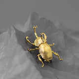 Scarab Brooch<br> Gold Nature