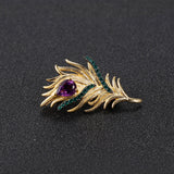 Luxury Brooch<br> Sparkling Feather