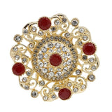 broche ancienne strass et paillettes