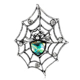 broche araignée toile et diamant