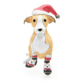 broche chien noel canin jaune