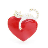 Heart Brooch<br> Feline Relaxation
