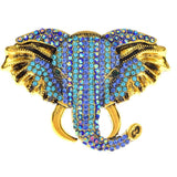 broche éléphant bleu