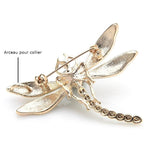Dragonfly Brooch<br> Crystal Green