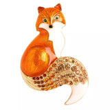 Fox Brooch<br> Orange Coat