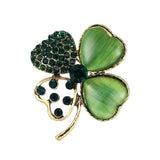 broche trèfle à quatre feuilles