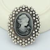Cameo Brooch<br> Silver Grandeur