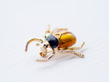 Scarab Brooch<br> Ochre Dress