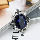 Antique Brooch<br> Midnight Blue