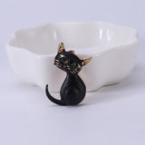 Cat Brooch<br> Black