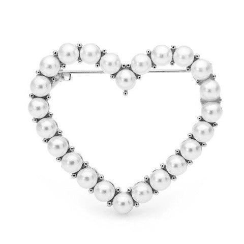 Heart Brooch<br> Pearls of Joy