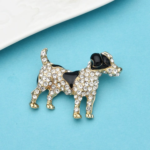 Dog Brooch<br> Bicolor Puppy