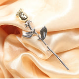 broche fleur rose gold fond rose