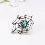 Spider Brooch<br> Canvas & Diamond
