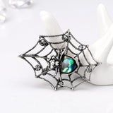 Spider Brooch<br> Canvas & Diamond