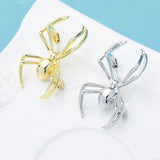 Chrome Gold Spider Brooch