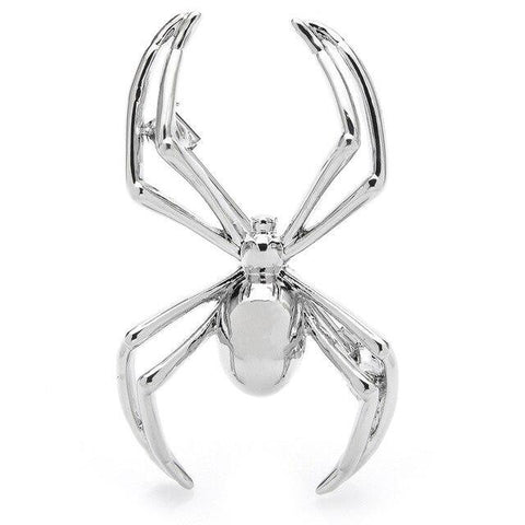 Chrome Gold Spider Brooch