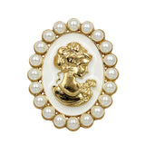 Cameo Brooch<br> Pearls of Purity
