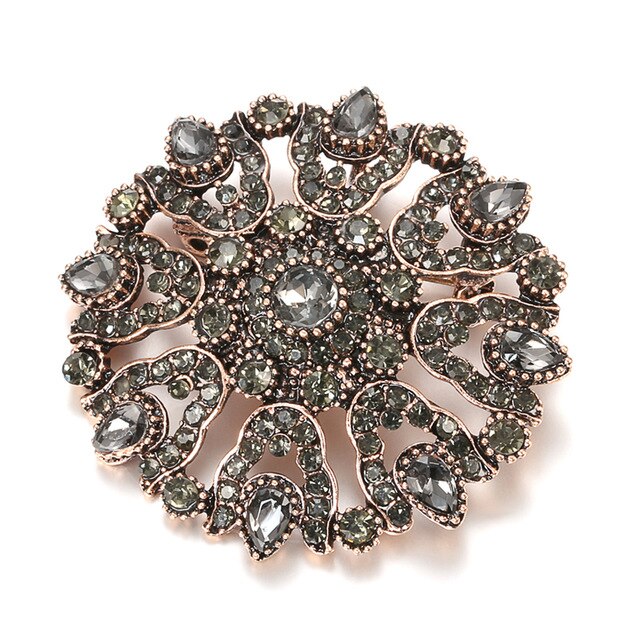 Broche Ancienne Vintage Dorée - Bijou Occasion TBE